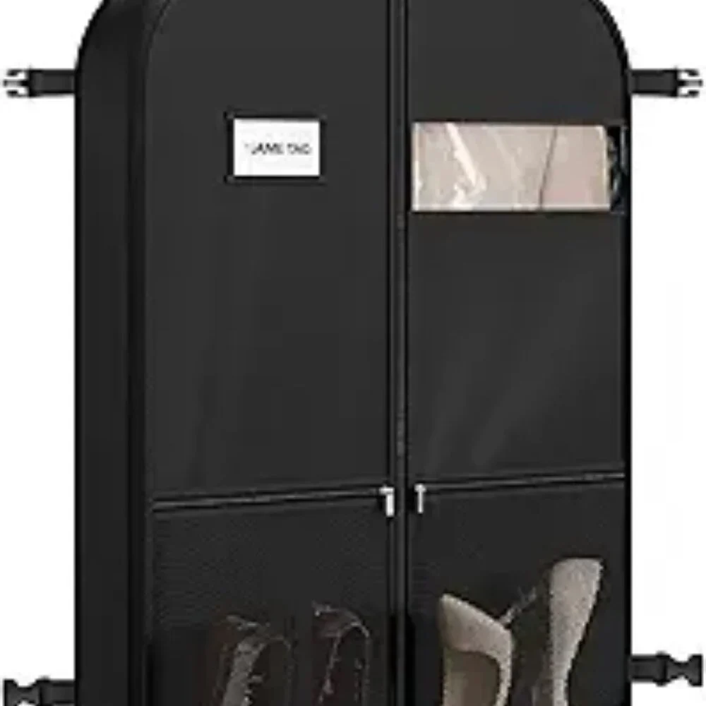 New 43'' Travel Garment Bag with Pockets for Suits, Dresses Coats, Heavy Duty